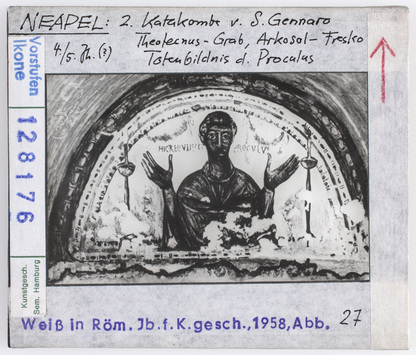 Vorschaubild Neape., 2. Katakombe von S. Gennaro, Theotecnus-Grab, Totenbildnis des Proculus Diasammlung